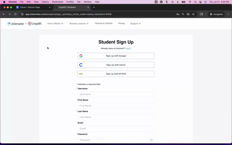 clever sign up via SSO and class link.gif