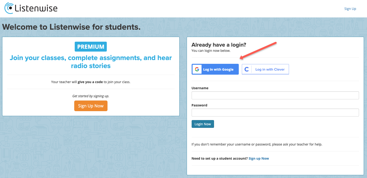 Sign In to Google Classroom